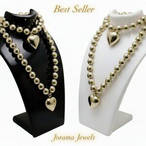 Heart Shape Pearl Bead Choker with Bracelet for Women | Patterson Jewelry